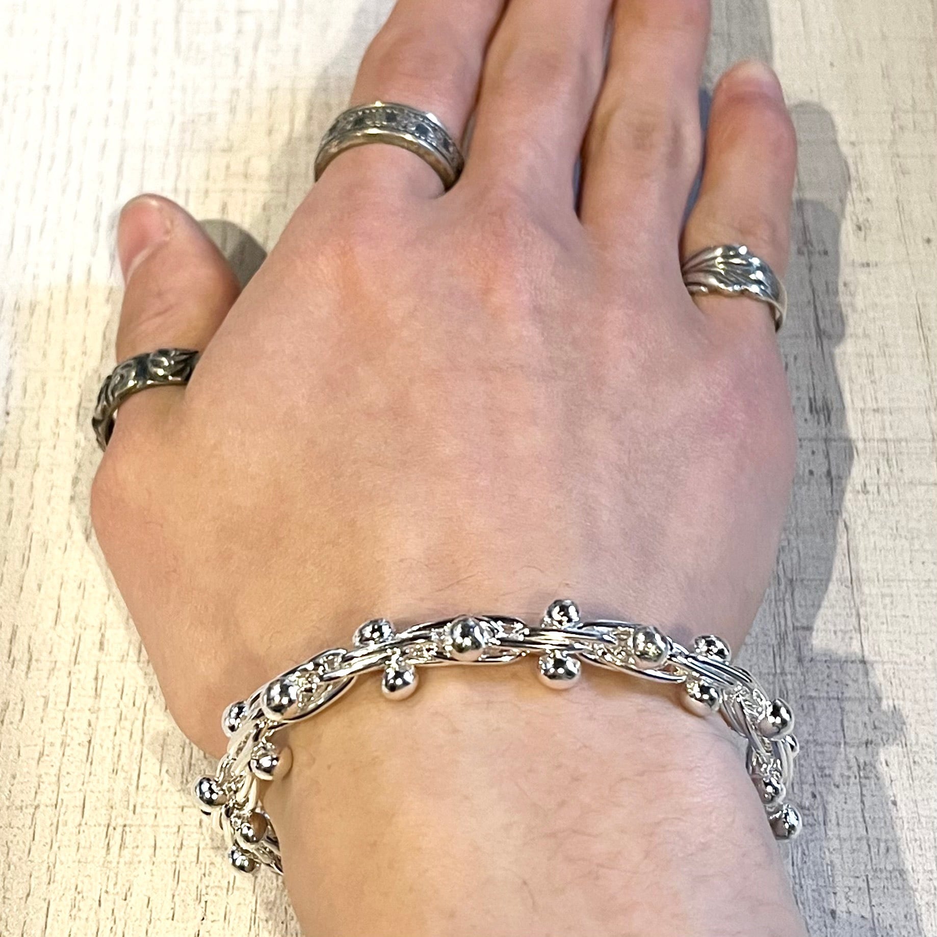 MEXICO MADE DNA CHAIN MANTEL BRACELET -SILVER925- マンテル