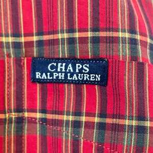 【CHAPS】 90s チェック柄 ラルフローレン RALPH LAUREN 長袖シャツ M アメリカ古着