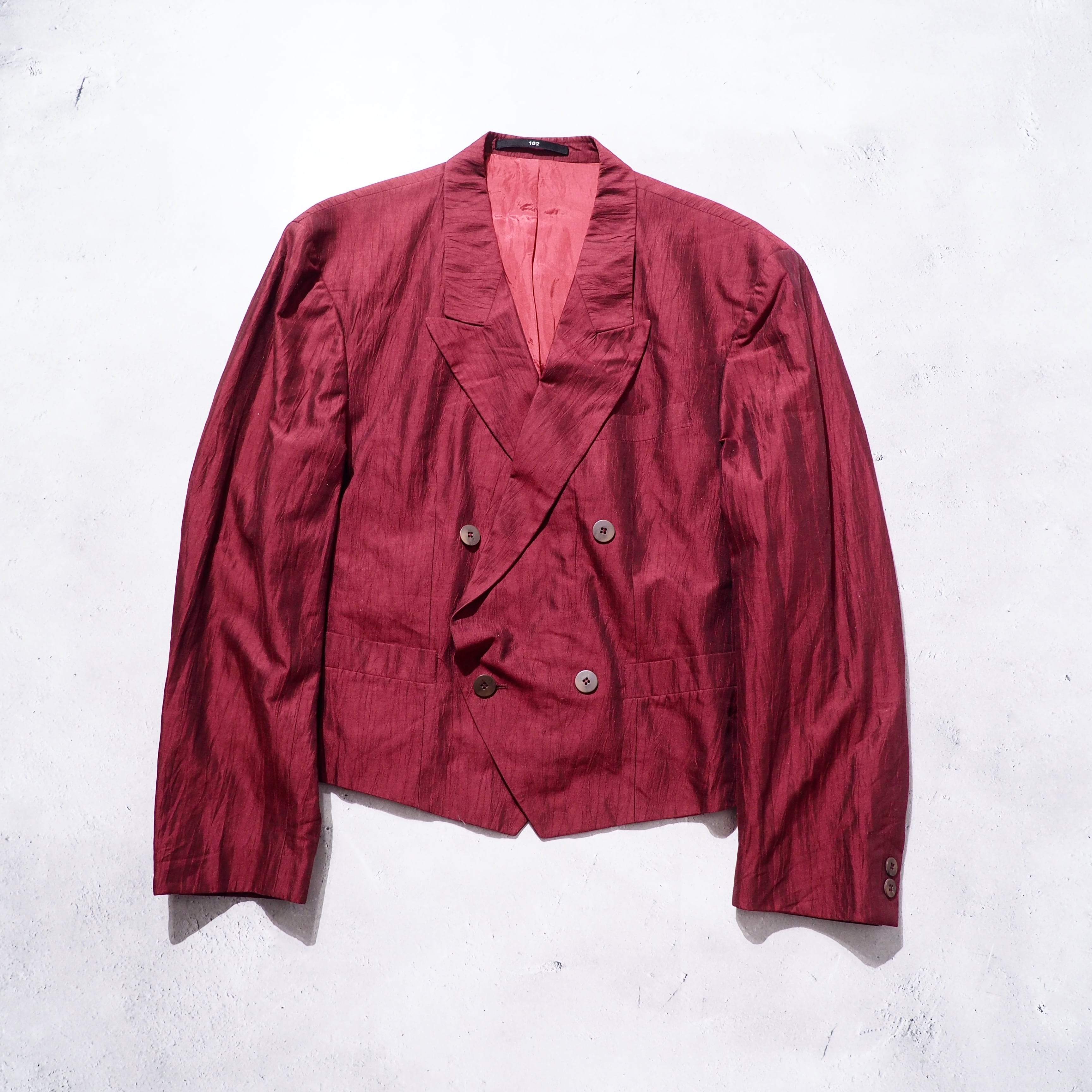 " 暗赫 " Beautiful Dark Bordeaux color vintage Short length Tailored jacket