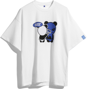 送料無料【HIPANDA ハイパンダ】レディース  パンダピグメント Tシャツ / WOMEN'S PANDA PIGMENT SHORT SLEEVED T-SHIRT / WHITE・YELLOW・SAPPHIRE BLUE