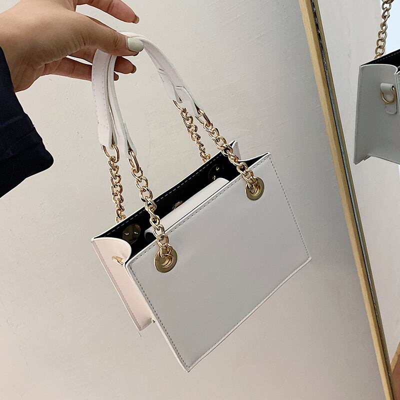 白いバッグ女性2020新しいトレンディなワイルドチェーンポータブルクロスボディバッグネット赤ファッションショルダー小さな正方形のバッグ Tiancai_Wing_Bag9165024