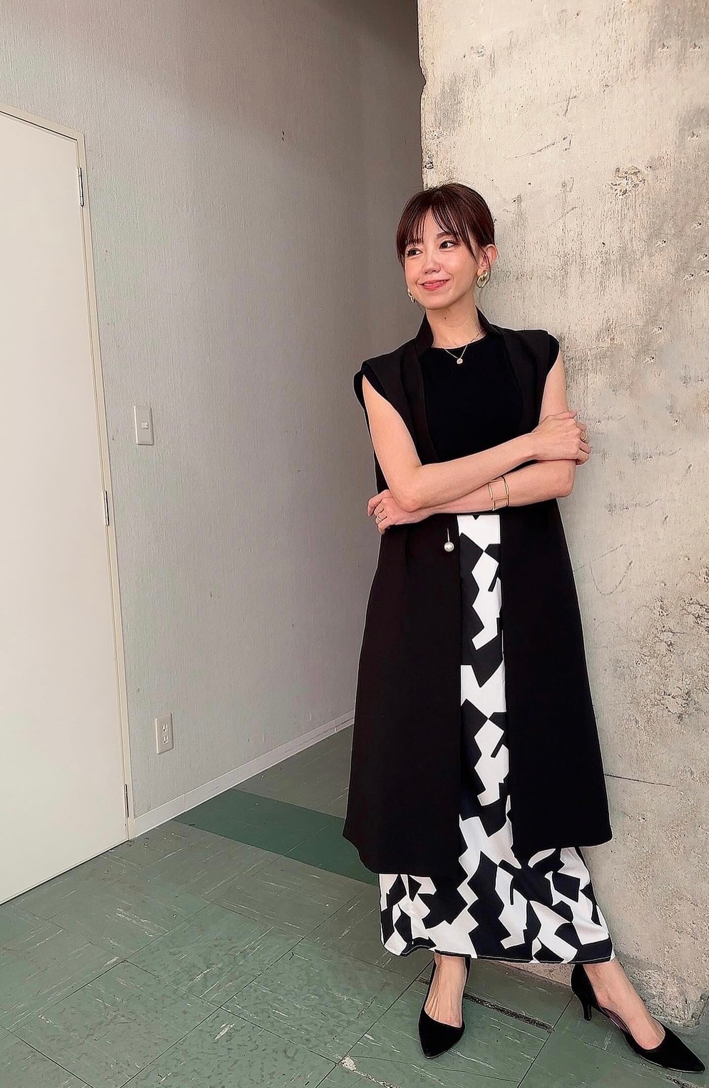 2color / 幾何学柄スカート