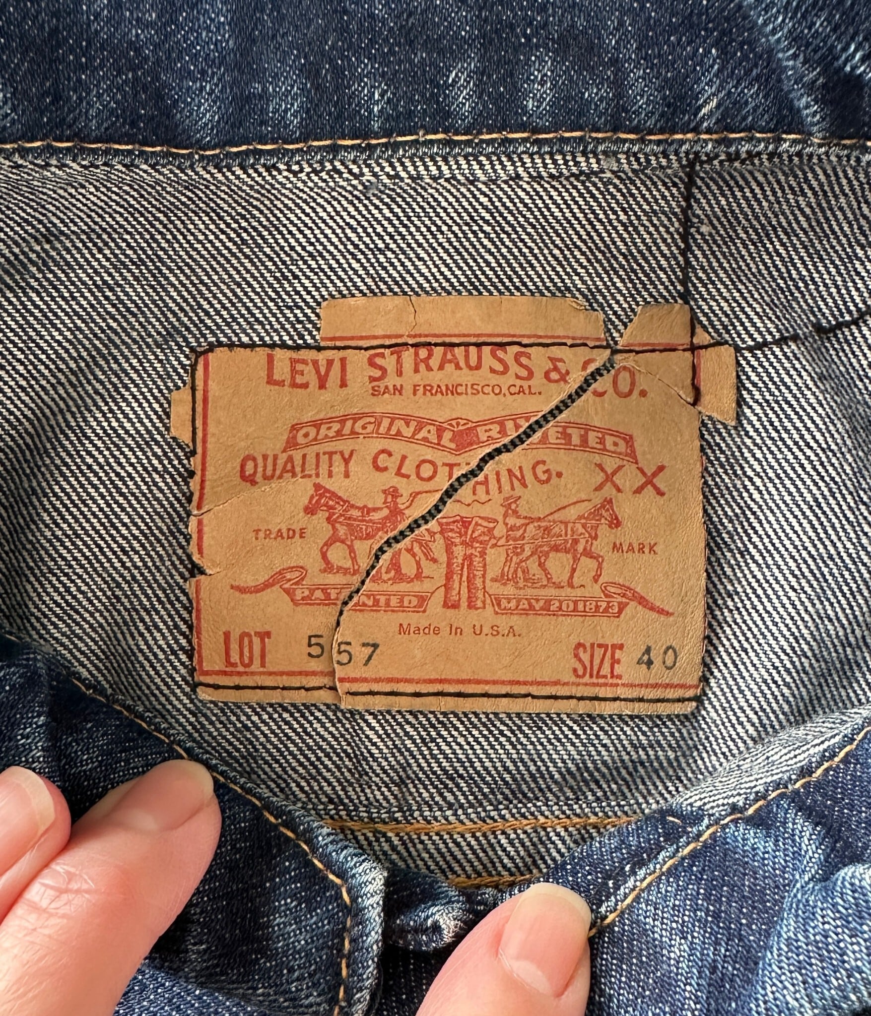 LEVI'S 557- 40 Vintage 60s 3rd Denim Jacket Made in USA | BEGGARS