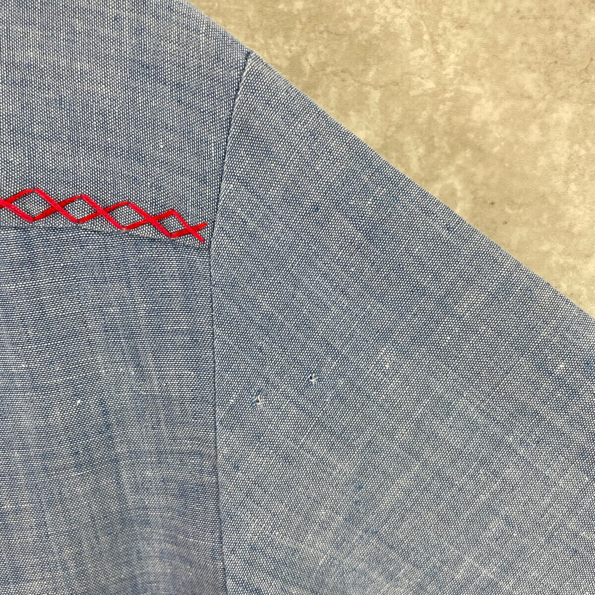 70年代 USA製 Levi's リーバイス 手刺繍デザイン シャンブレーシャツ