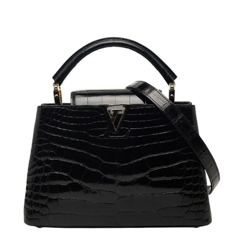 ルイ ヴィトン カプシーヌBB シャイニー ハンドバッグ ショルダー 2WAY N92232 ブラック クロコダイル レディース LOUIS VUITTON 【中古】