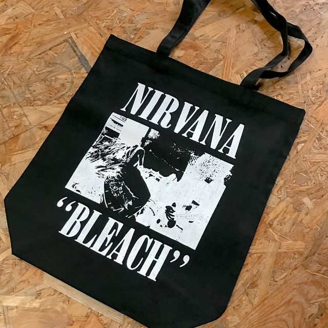 NIRVANA 「BLEACH 」キャンバス トートバッグ（10L）　tote10-nirvana-bleach　blk