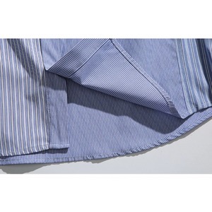 Patchwork stripe pattern shirt 0295