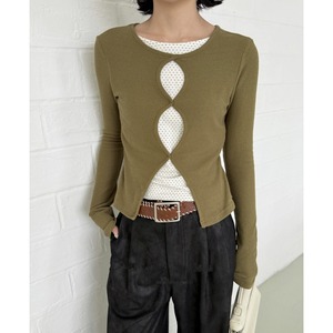 cut out design tops　j-0102