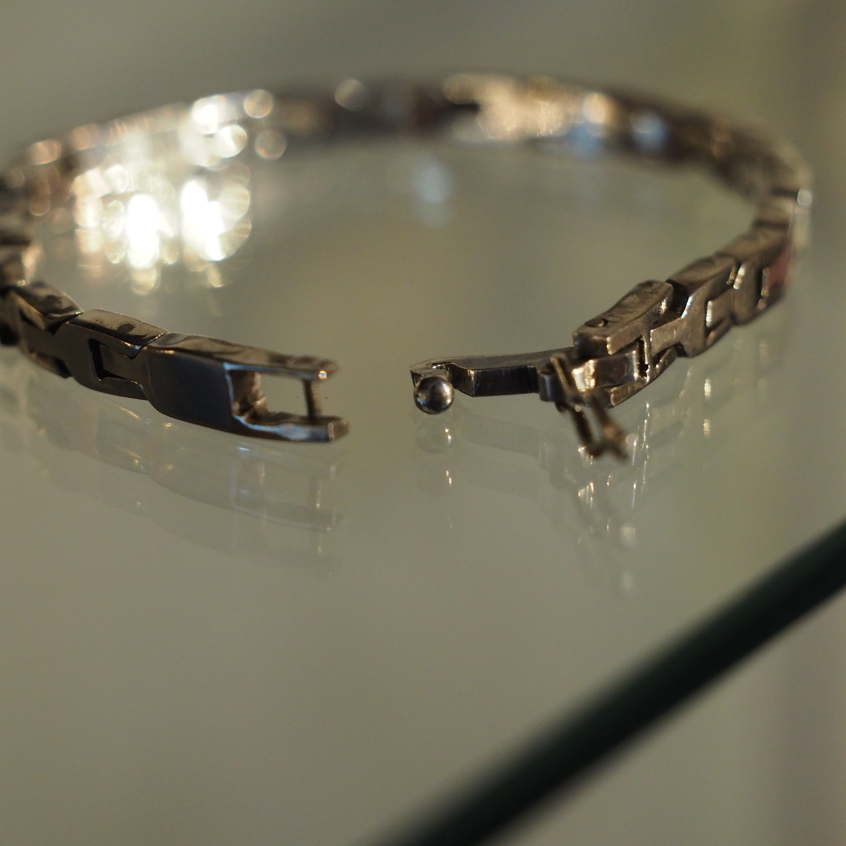 Mexican jewelry Silver 925 link chain bracelet /メキシカン