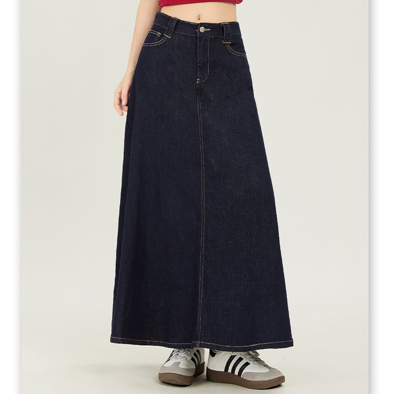 A-line denim skirt S547