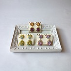 クリスタルビジューフラワーピアス／イヤリング
