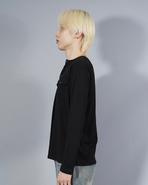 【ALUDE SELECT】henry pocket rib long T-shirt (3color）