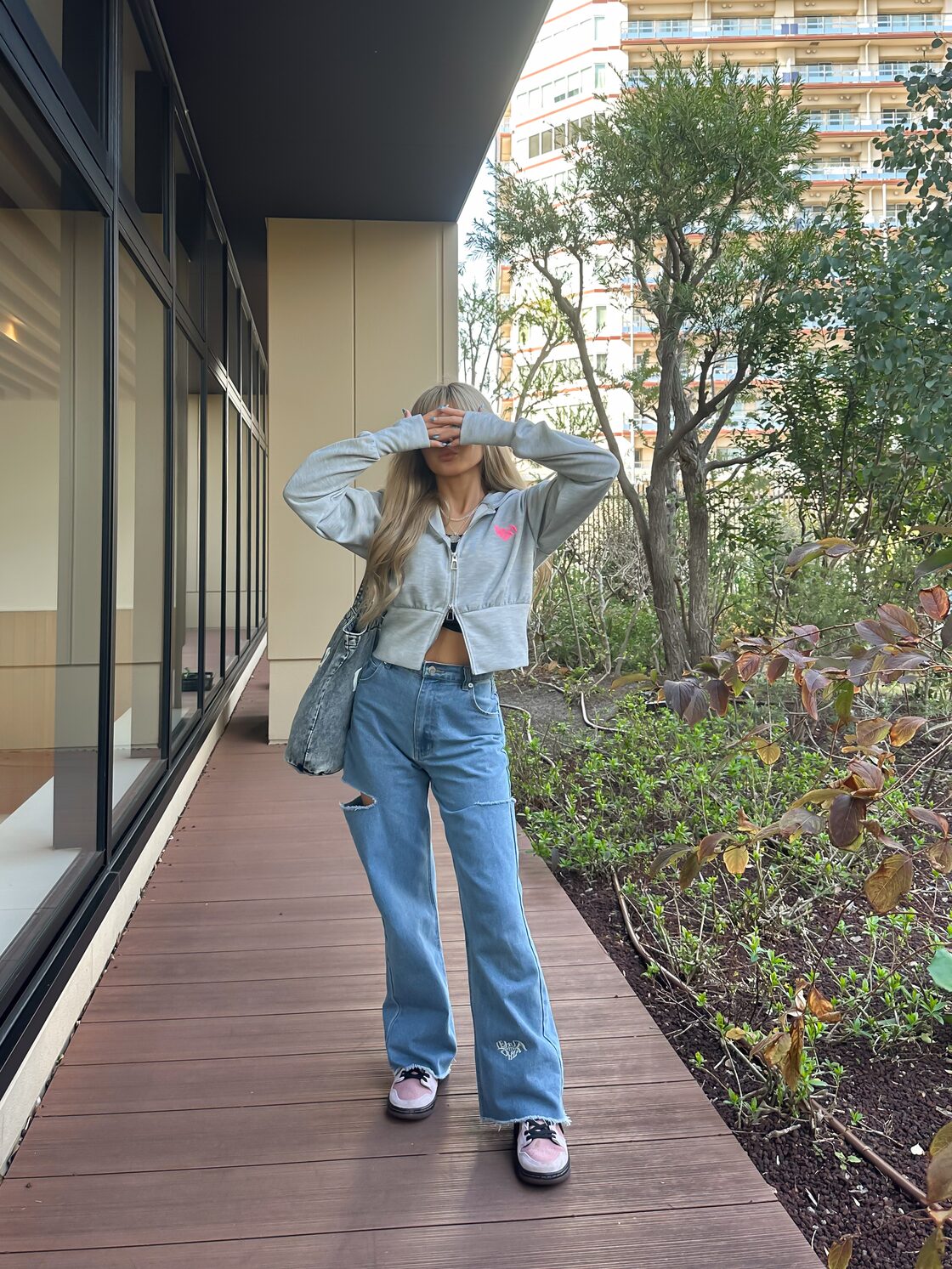 LEHUAOHIA -eternal love- HEART LOGO WIDE DENIM PANTS［LHPAS016S 