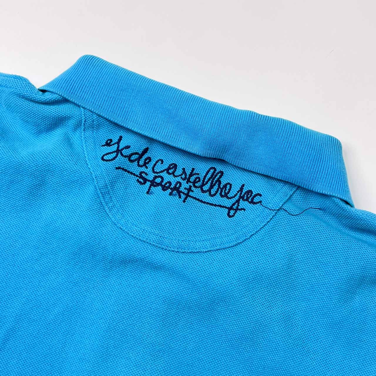 Jean Charles de Castelbajac Sport カステルバジャック スポーツ キャラデザイン 鹿の子 半袖 ポロシャツ 2/ブルー メンズ ゴルフ