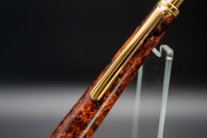 【朱色の銘木】 本花梨瘤杢 極上 gold BP