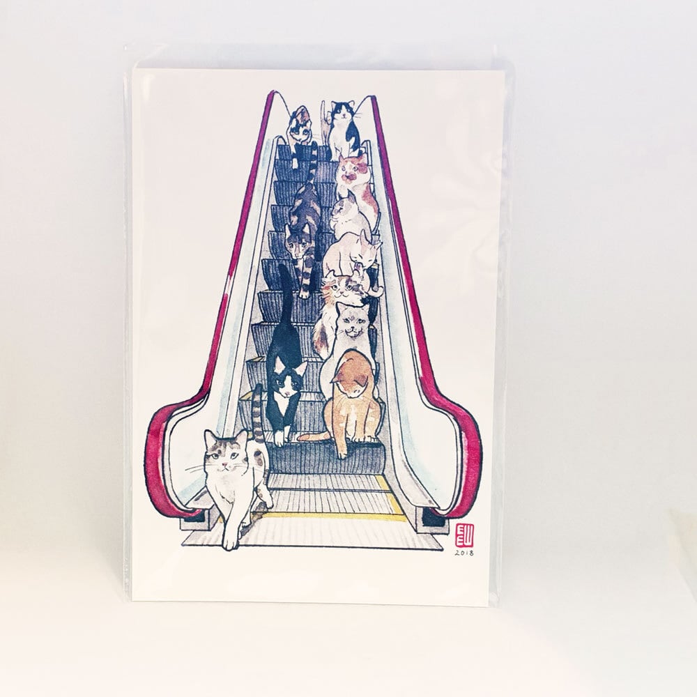 エスカレーター / ポストカード / エリカ・ワード/