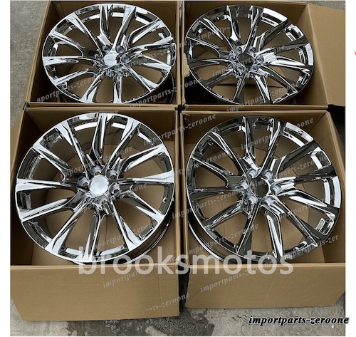 22インチ 新しいクロームスタイルホイール cadillac エスカレード 22x9 6x139.7 -BRN-12081