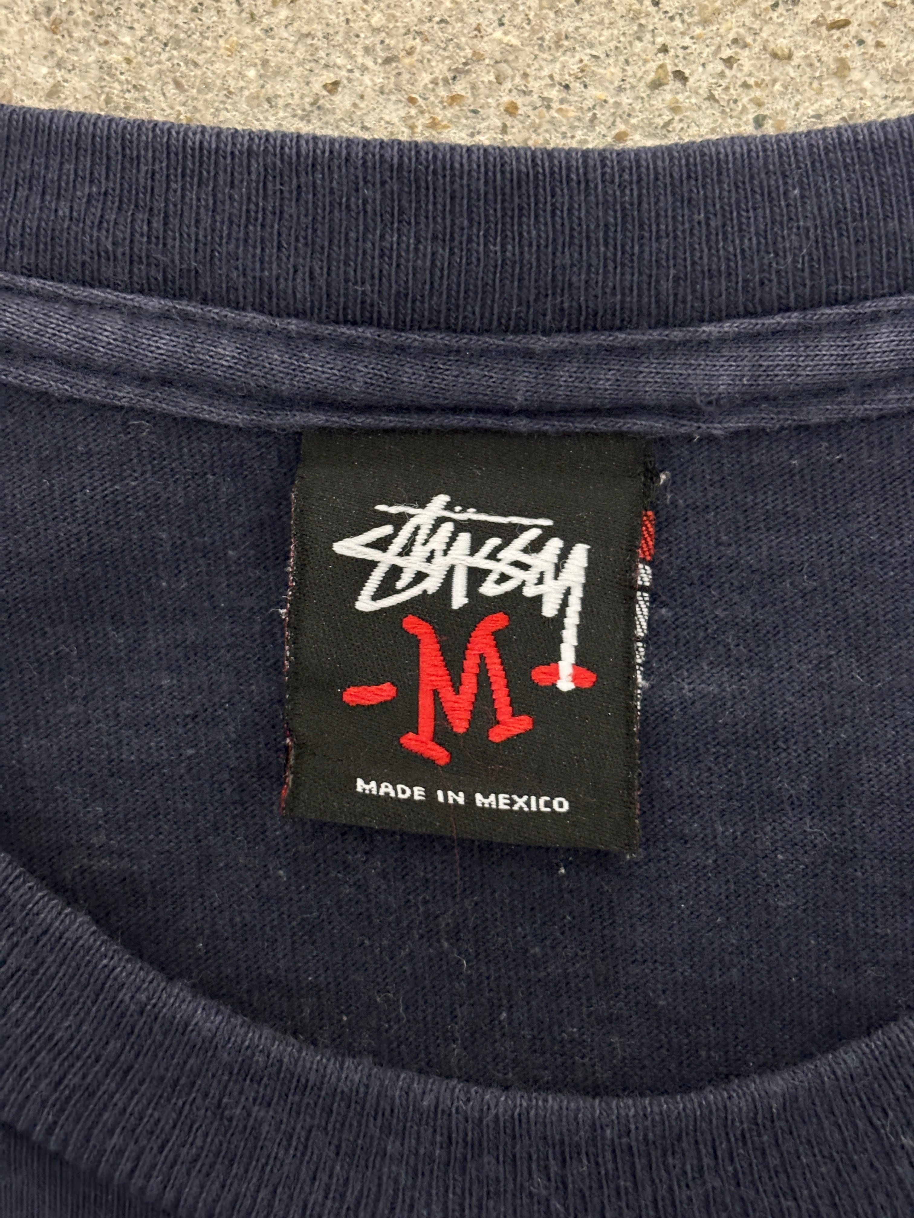 00～10s STUSSY × ERIC HAZE/Logo print Tee/M/ロゴプリントT/Tシャツ