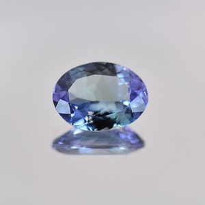 加工OK 非加熱 タンザナイト 0.843ct ソーティング付き ルース 天然石 バイカラー 系 オーバル