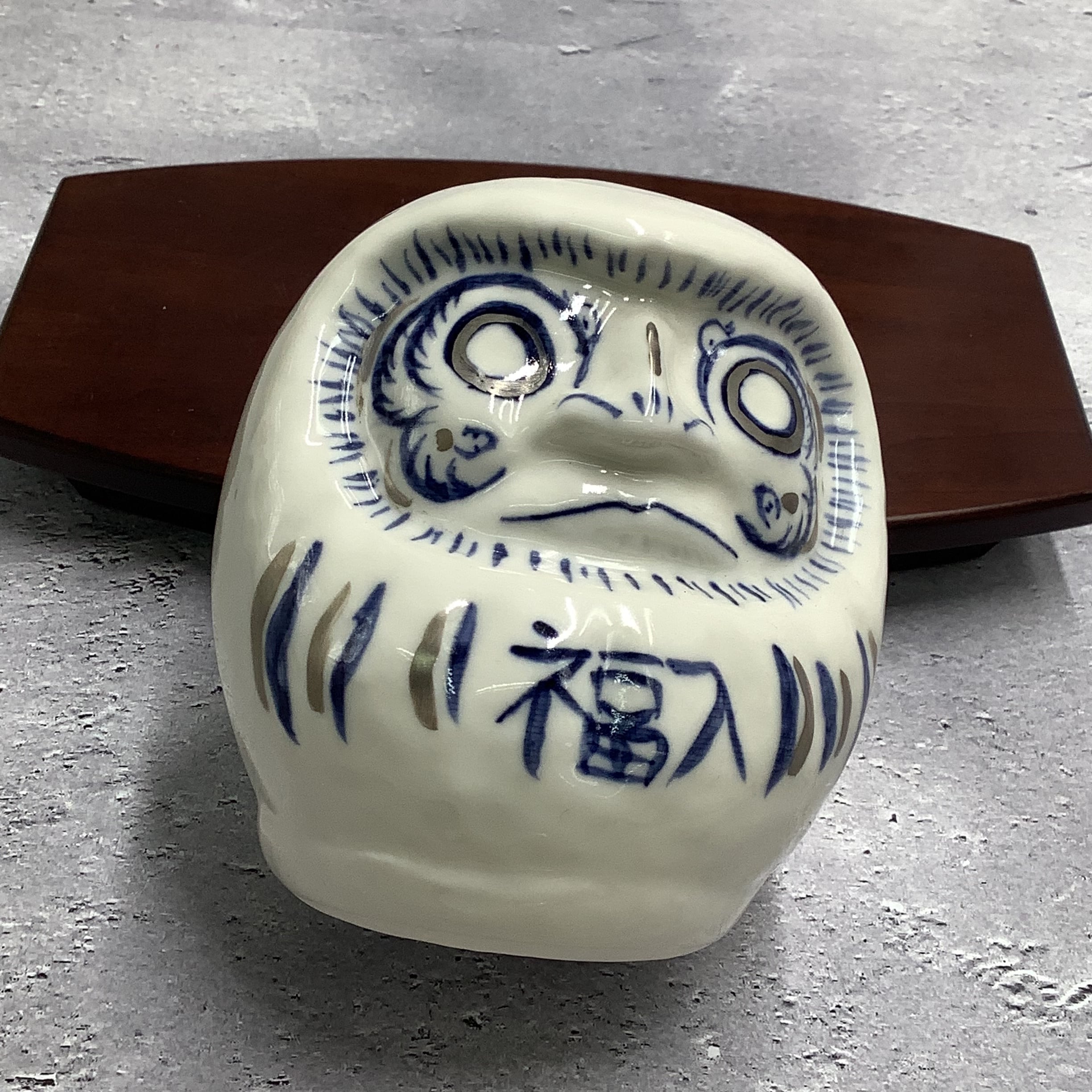 新作】達磨 ダルマ （小）染付×銀彩 置物オブジェ | 京焼 陶あん