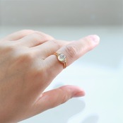 氷翡翠リング K10YG ice jade side diamond A貨翡翠 jd_rg2049