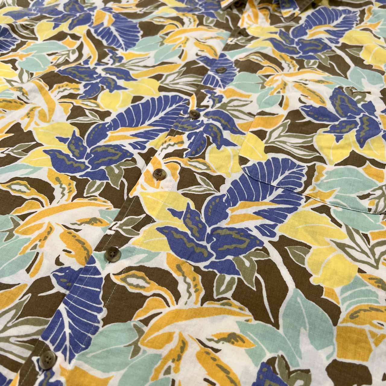 80s 90s L.L.Bean エルエルビーン ハワイアン 総柄 半袖 アロハシャツ サイズ L /ビンテージ/メンズ/アウトドア