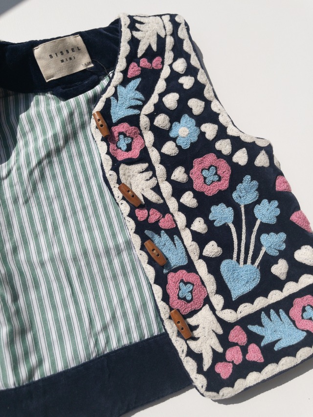 《即納》SISSEL MINI / TIMOTHY MINI VEST - Leftover Fabric Navy