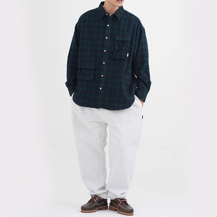 ★NEW BLUE AND GREEN PLAID SHIRT　　　A0813