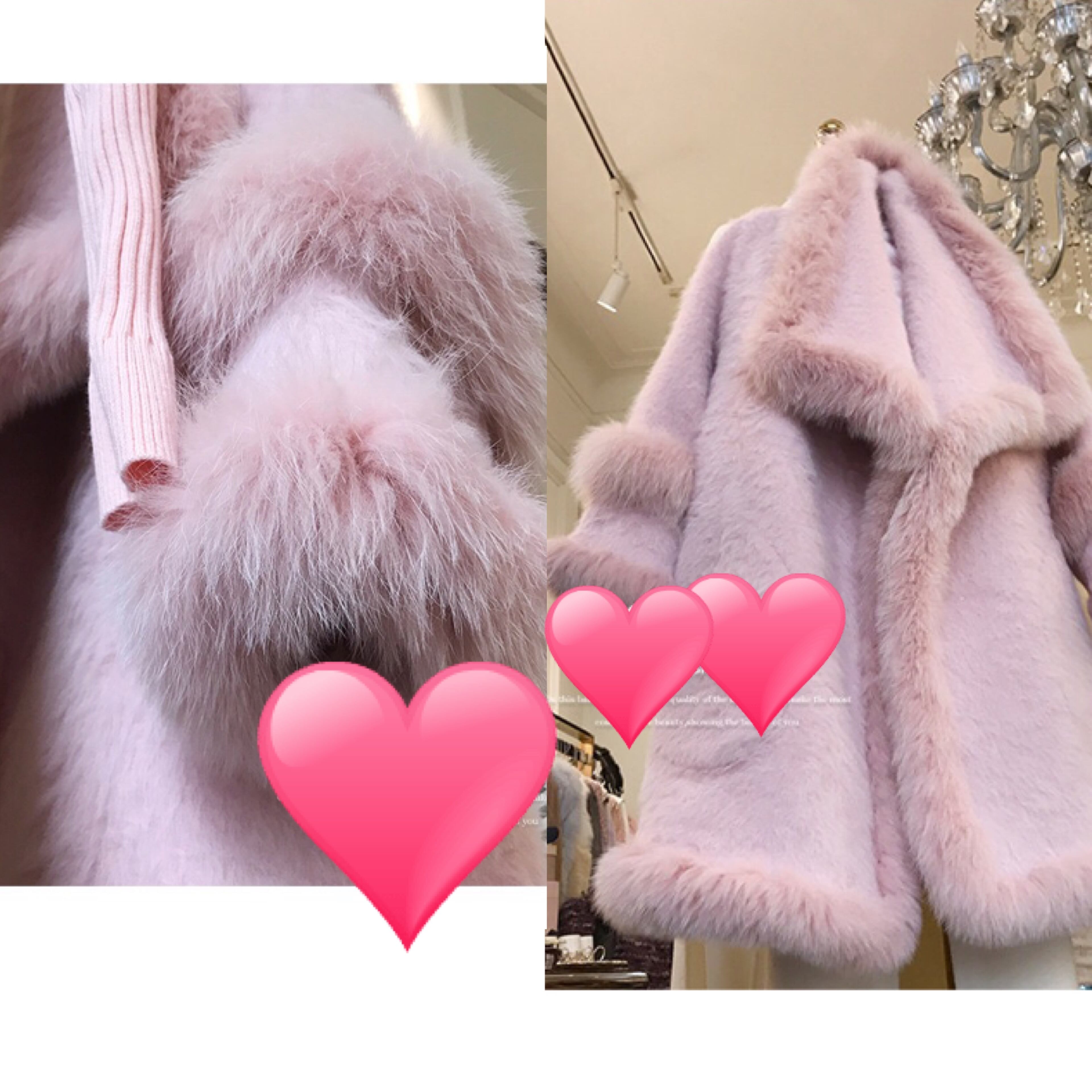 ファーコート やすかろ ピンクベージュM 