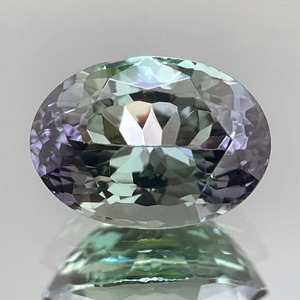 ソ付 非加熱タンザナイト 1.693ct ルース オーバル バイカラー