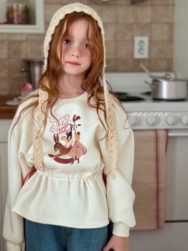 【取寄】poisson|merry string sweatshirt|メリーストリングスウェット|S-JM|kids&jr|25 winter
