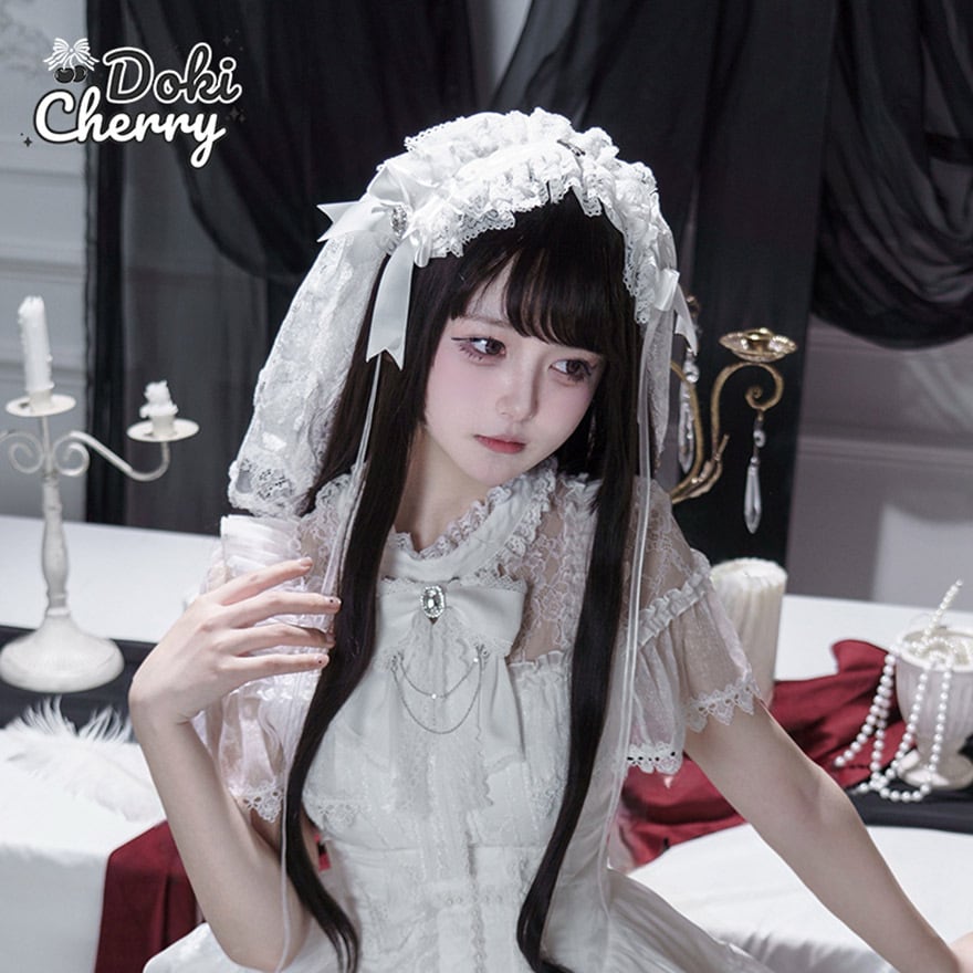 ゴスロリ ヘッドドレス ヘアバンド レース ダークファッション イベント衣装 コスプレ ハロウィン