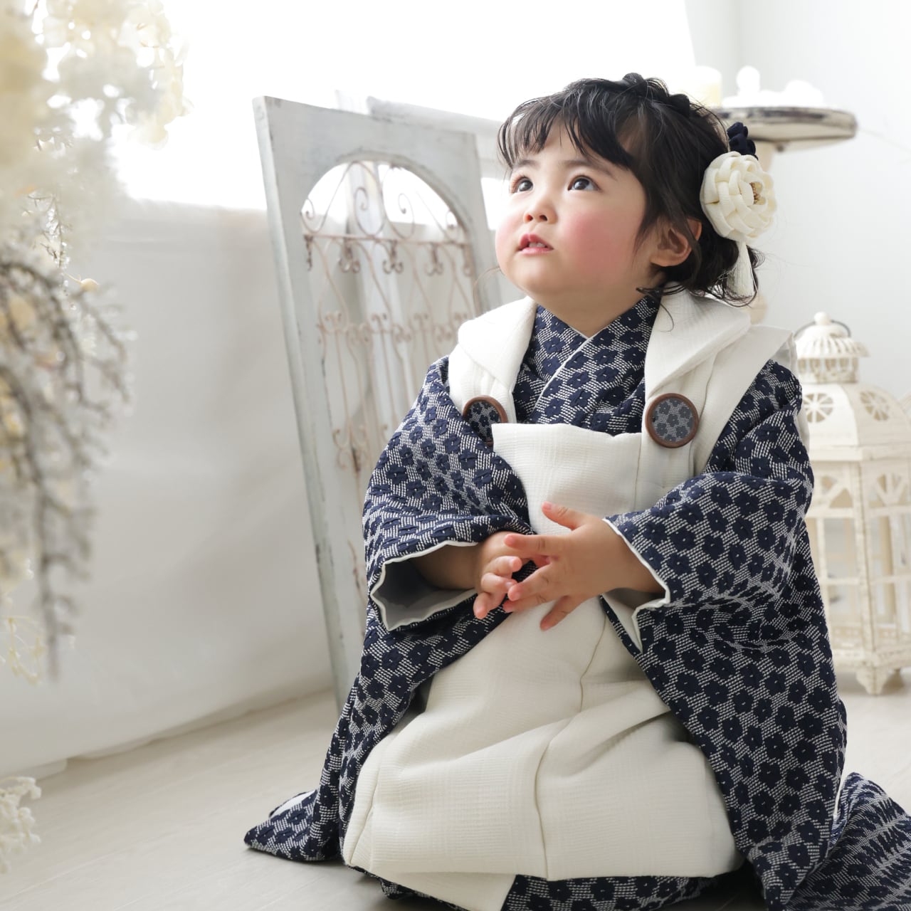 七五三 三歳 女児 被布着物フルセット 日本製 式部浪漫 NO24149