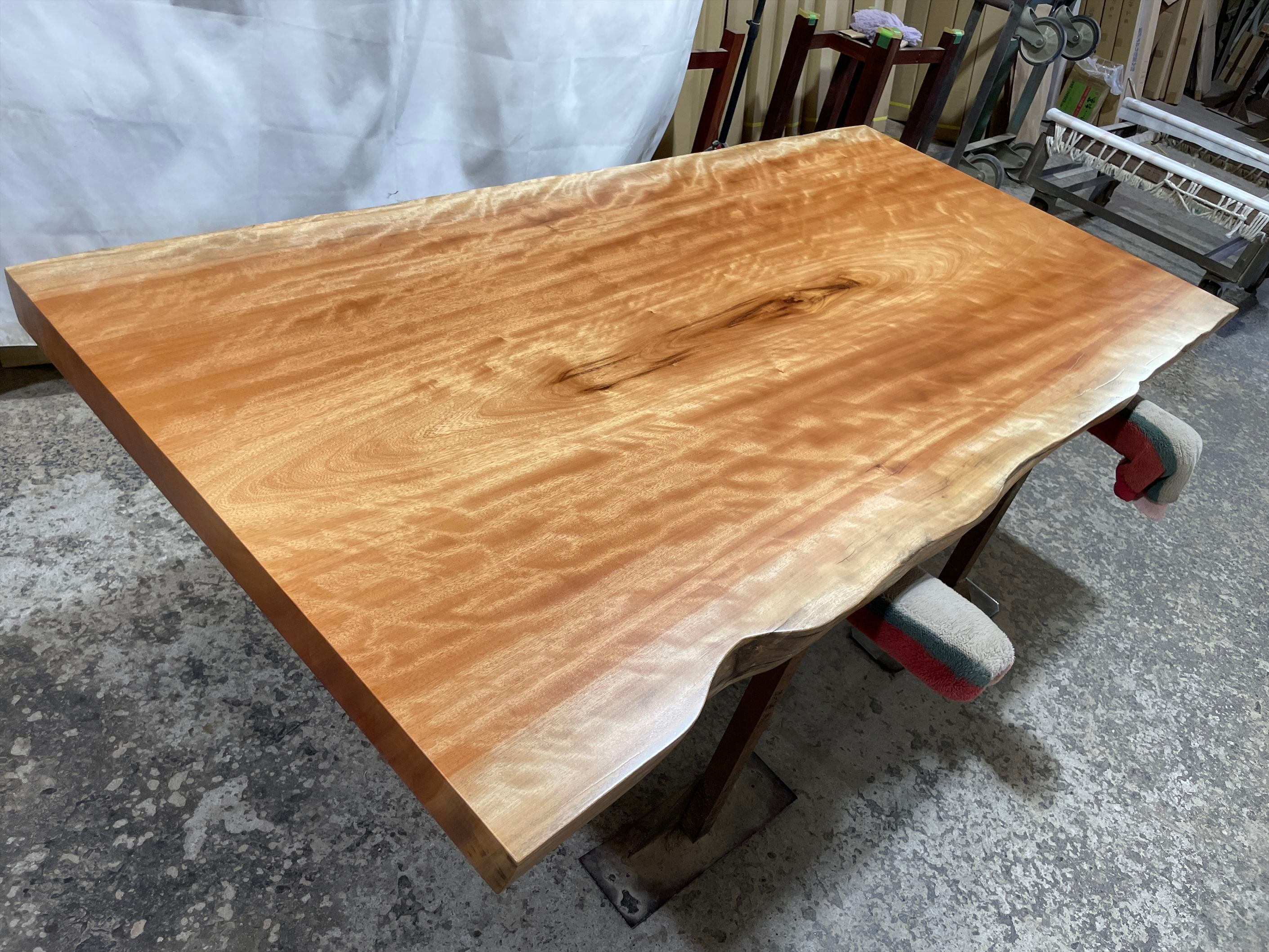 テーブルのみ ボセ9165 一枚板無垢 乾燥材 1950x900－920x65mm カウンター