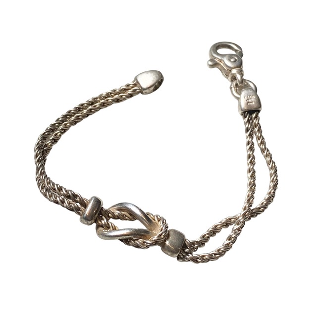 vintage TIFFANY silver double rope chain “Knot” bracelet