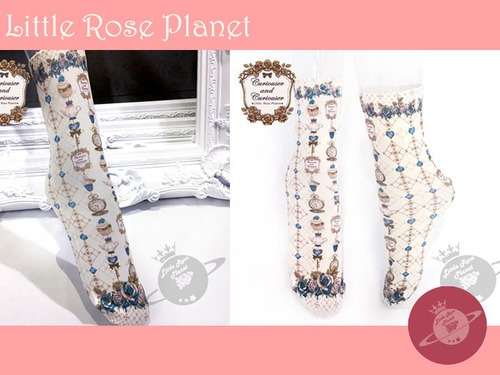 【Little Rose Planet】Curiouser and Curiouser Alice クルーソックス 