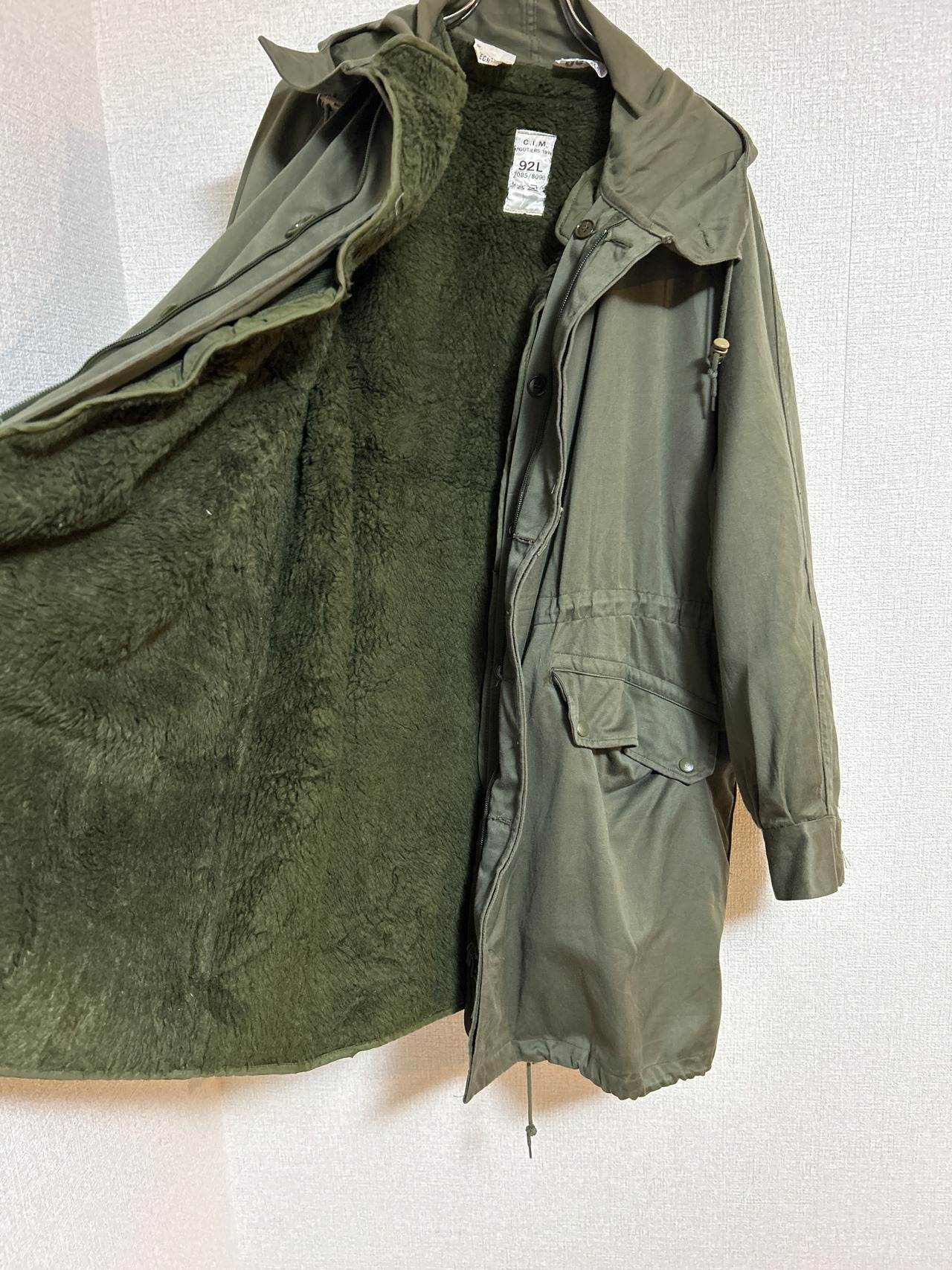 80s フランス軍 実物 M-64 パーカー ライナー付き ミリタリー コート 92L