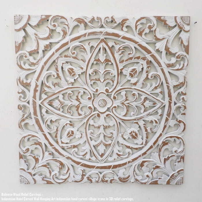 レリーフ 60cmx60cm 四角 正方形 [2] WW アートパネル 木彫り フレーム