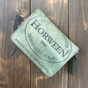 HORWEEN × レーデルオガワ ホースバット ミドルウォレット グリーン