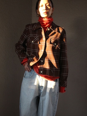 50s check shirt blouson