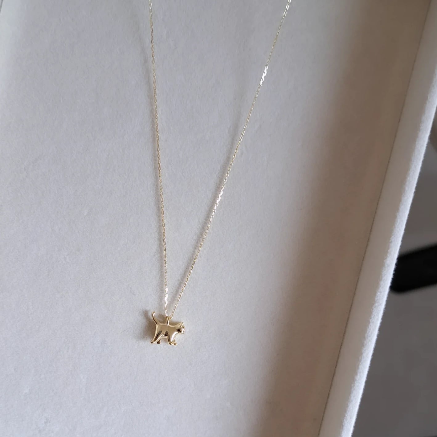 18金 子猫のネックレス 小】K18 猫ネックレス 猫アクセサリー 18K 京都