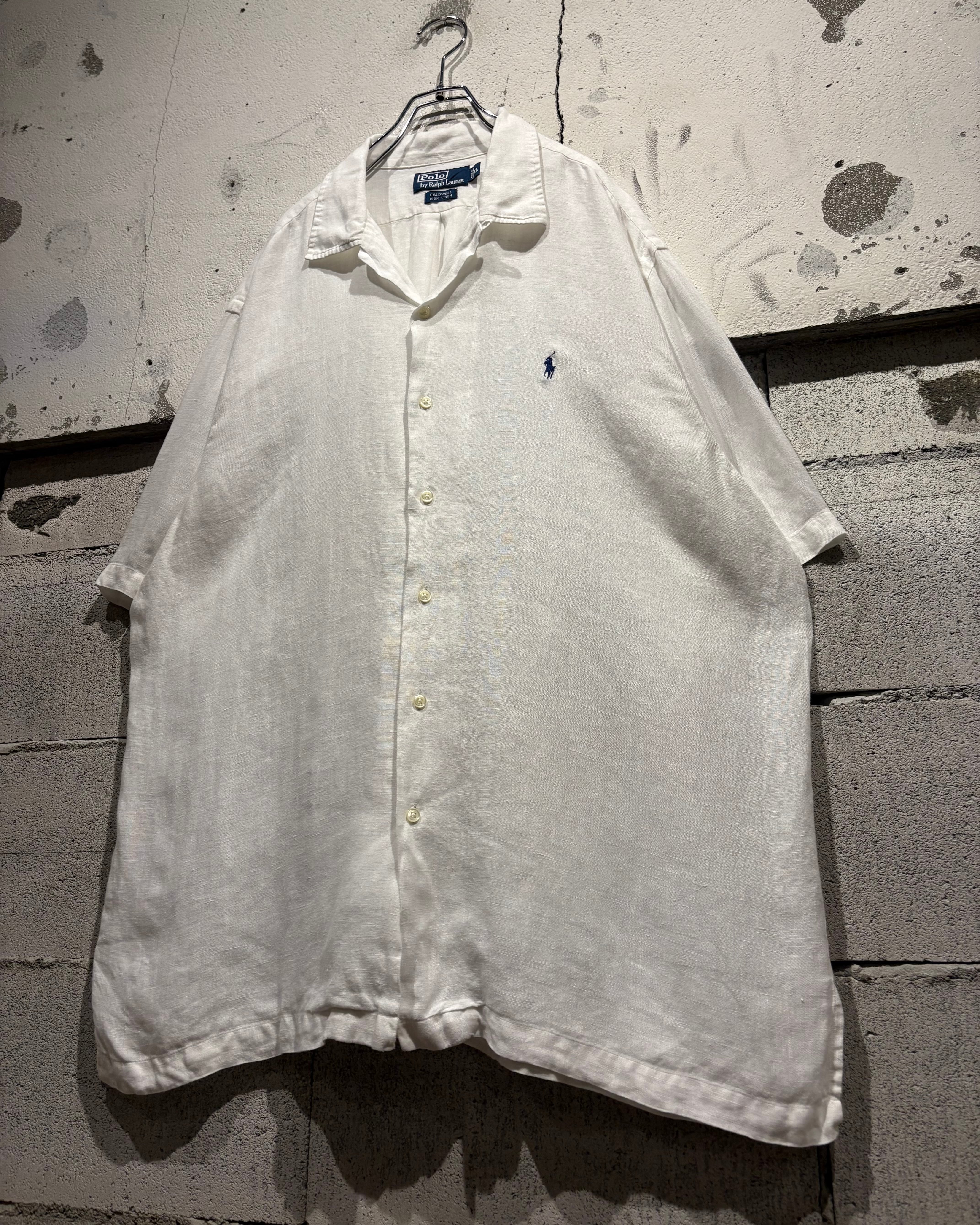 Caka otto】90's“Polo by Ralph Lauren”“CALDWELL” Vintage S/S Linen