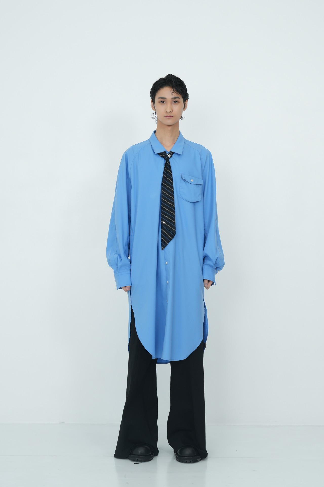 【26AW】Tamme タム / LOOSE NECK LONG SHIRTS / シャツ - 5