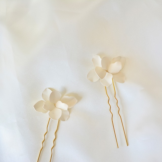 ★Head Dress blanc bouquet 2peace