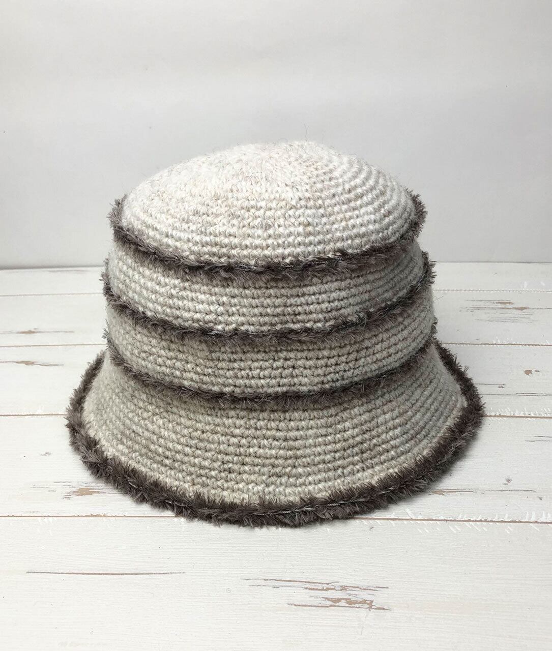 かぎ針編みバケットハット「Ivory」