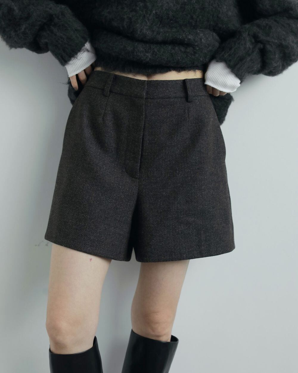 anuke】Herringbone Short Pants | GooROUGH