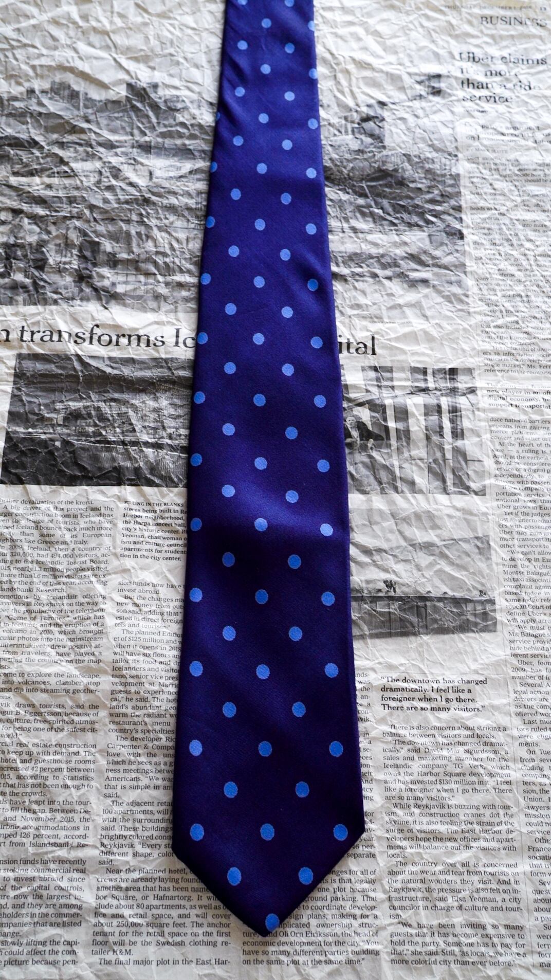美品【ドレイクス】ネクタイ 紺 ネイビー ドット 未使用級✨️Drakes