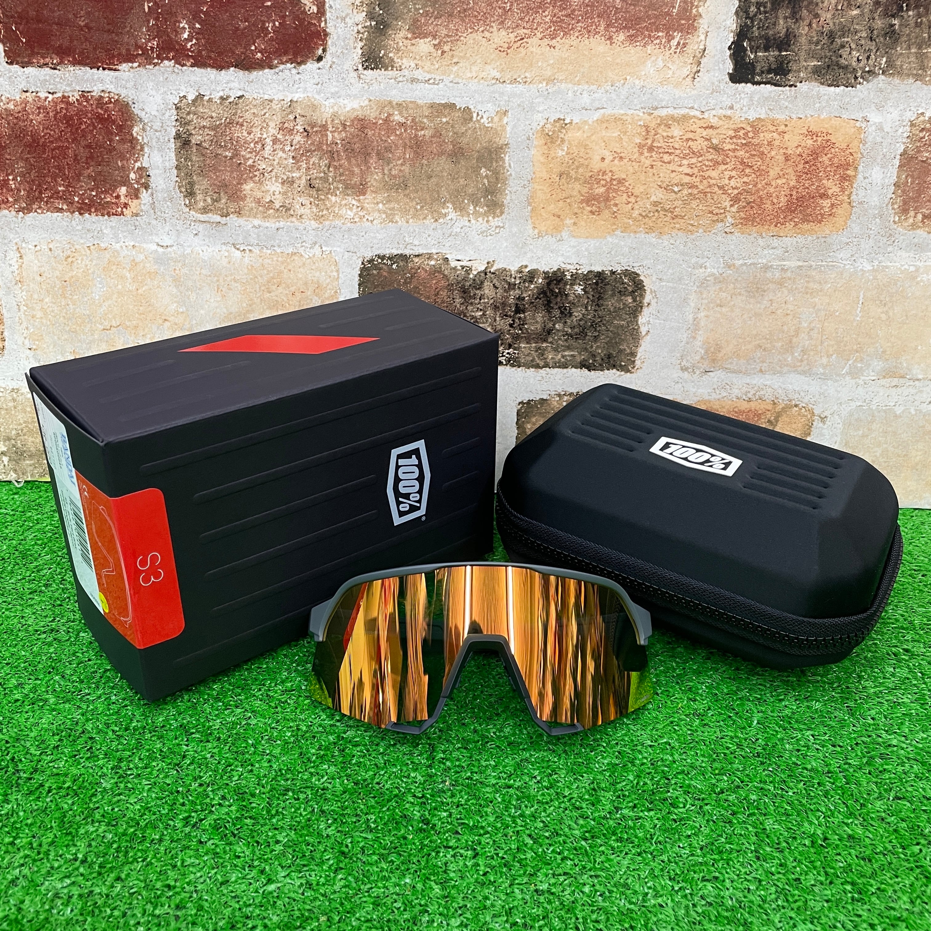 100％】ワンハンドレッド サングラス S3 60005-00045 グレー×ゴールド