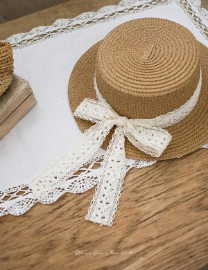 予約：Maisie Lace Straw Hat〔puella FLO〕