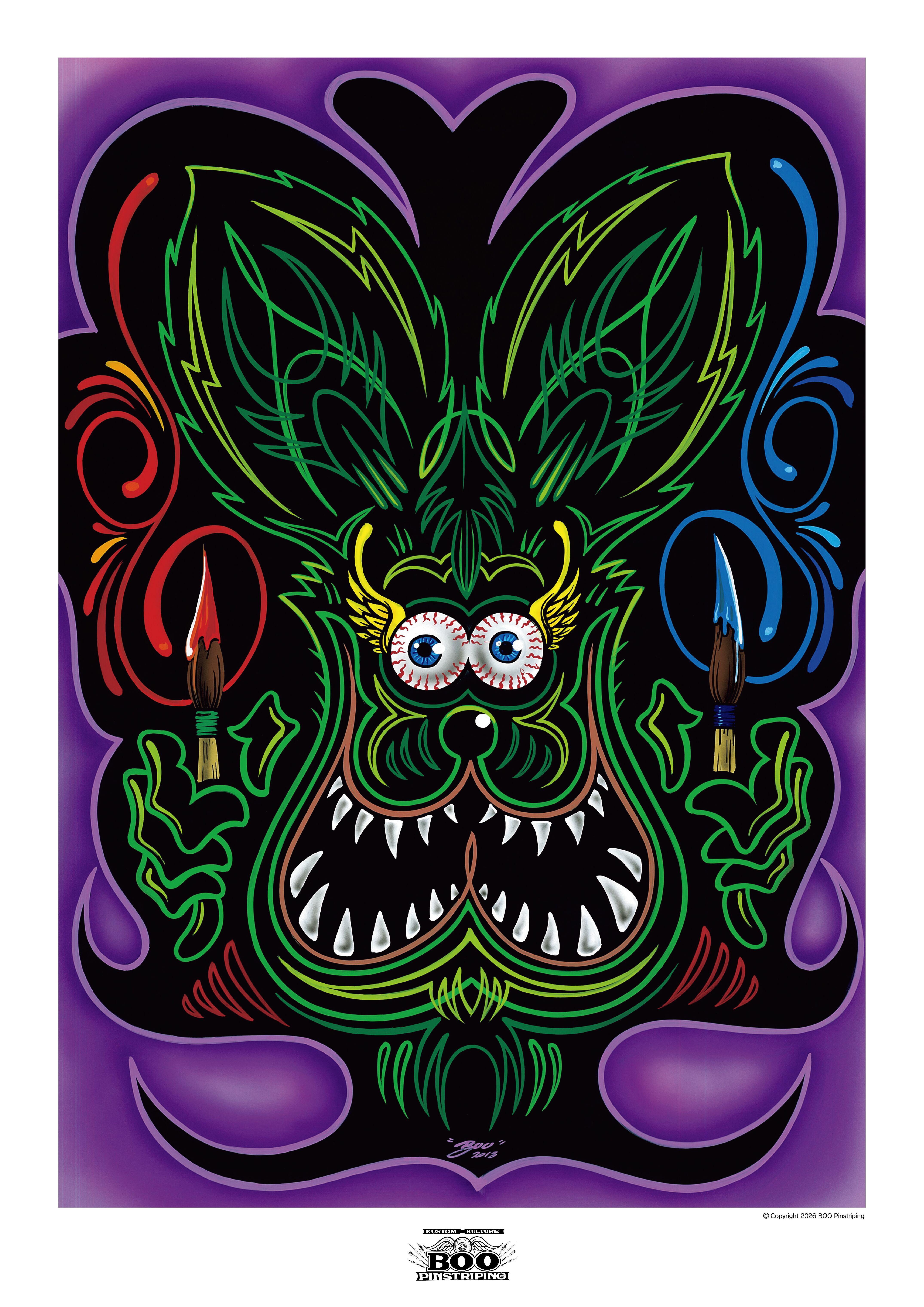 RFオリジナルピンストライプポスター | BOO pinstriping